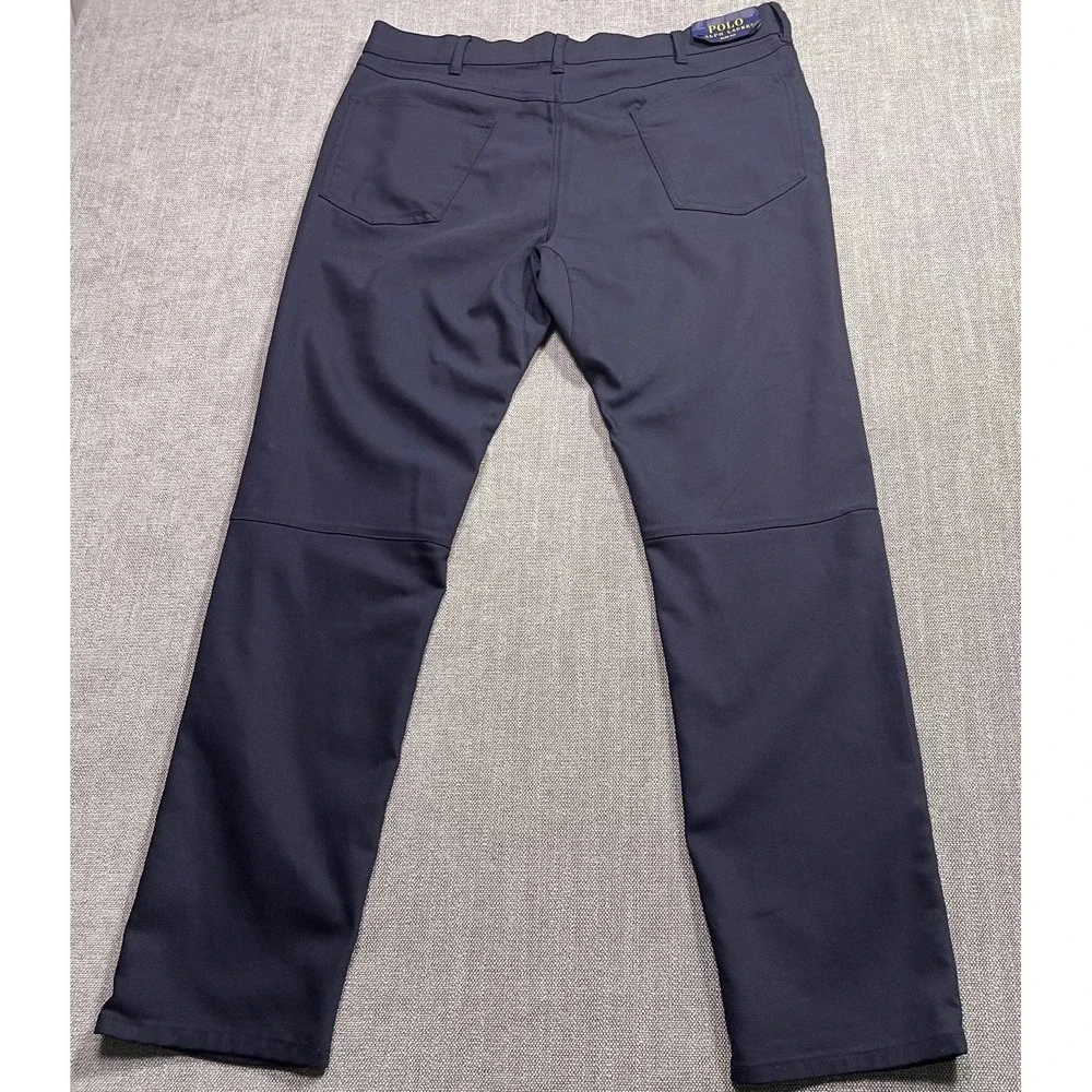 Polo Ralph Lauren Slim Fit Performance Chino Pants Mens 36x32 Navy Blue Cotton